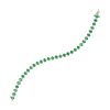 14Kt White Gold Diamond 1Ctw & Emerald 7Ctw Bracelet