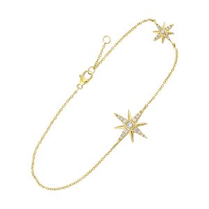 14Kt Yellow Gold Diamond 1/5Ctw Bracelet